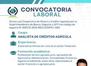ANALISTA DE CRÉDITOS AGRÍCOLA